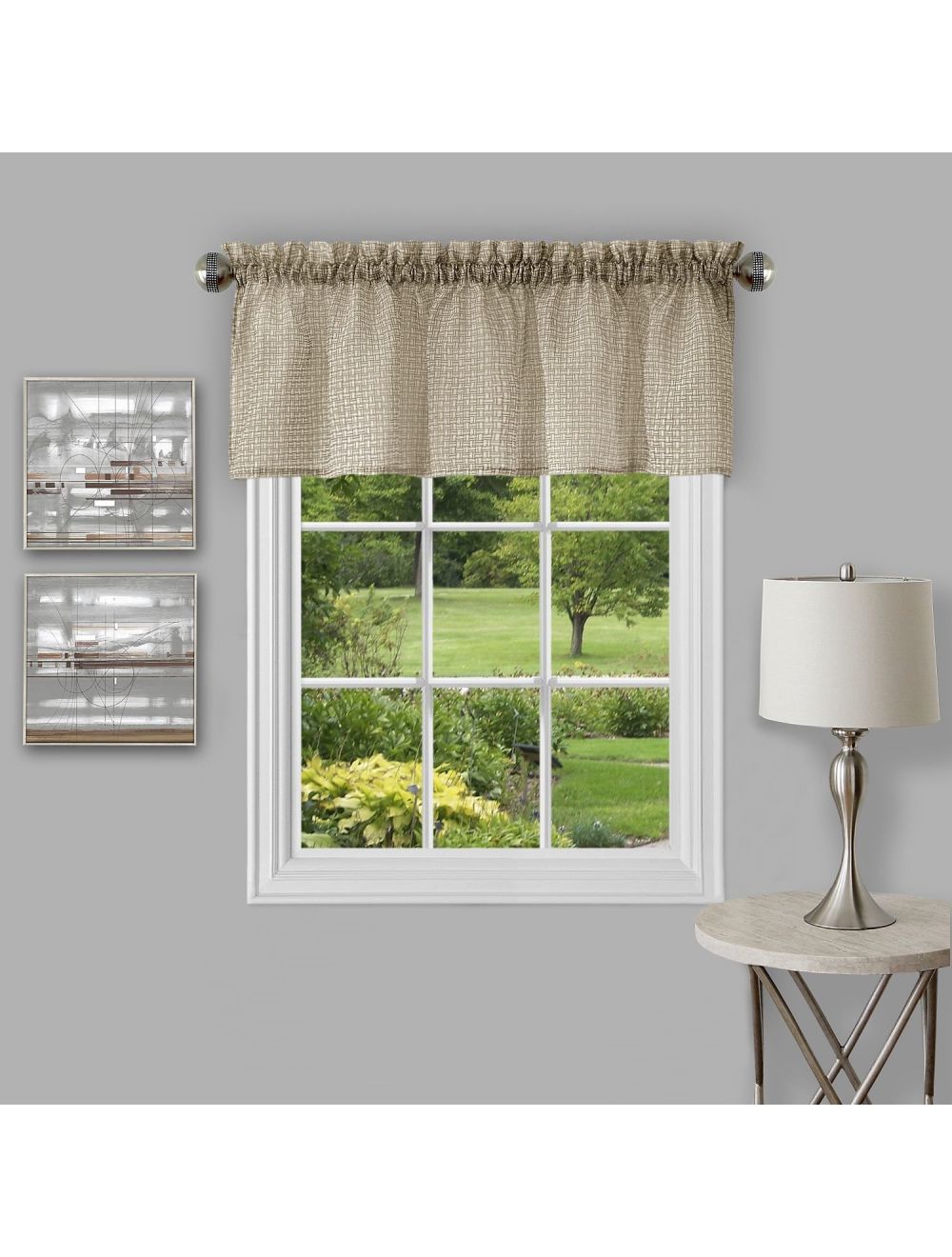 Kitchen Curtain Valance Tan