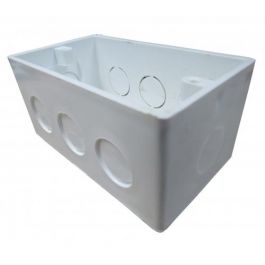 PVC 2x4 Plug Box White