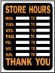 SIGN STORE HOURS