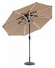 Umbrella 9' Taupe Solar Lights