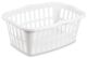 Laundry Basket Rect White