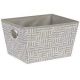 Storage Bin Grey Fabric