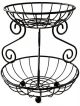 Fruit Basket Scroll Blk 2Tier