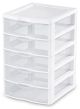 Drawer Unit Desktop 5Dr White