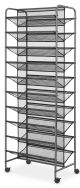 Shoe Cart 10-Tier Gunmetal Whi