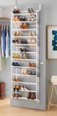 Shoe Rack 36-Pair Wht Over Doo