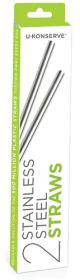 Drinking Straw S/Steel 2pk