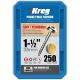 Screws 1-1/2i #8 Kreg 250pk