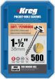 Screws 1-1/2i #8 Kreg 500pk