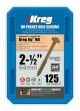 Screws 2-1/2i #8 Kreg 125pk