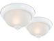 Flush Ceiling Fixture Wht 2pk