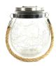 Solar Lamp Gls Ball Clr Rope H