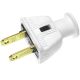 Male Plug 2 Pin Wht Rubb Polar