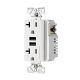 Duplex Recep w/USB Charger Wht