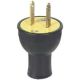 Male Plug 2 Pin Black