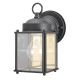 Wall Lantern 1lt Blk Sqr