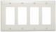 Decor 4 Gang Plate White