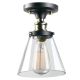 Flush Mount Glass 1L Bronze