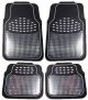 Car Mat 4pc Blk/Slv Furious