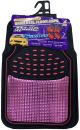 Car Mat 4pc Black/Pink Furious