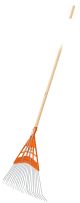 Leaf Rake Poly-Stl 22T w/Stick