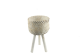 Basket Cream/Wood Legs 23x42cm