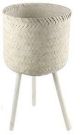 Basket Cream/Wood Legs 38x73cm